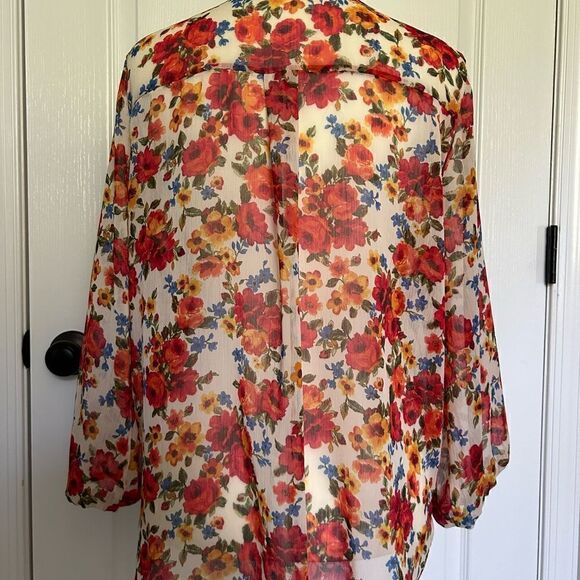 Alice Blue Women’s Floral Lightweight Tunic Blouse Size Medium - Picture 6 of 11